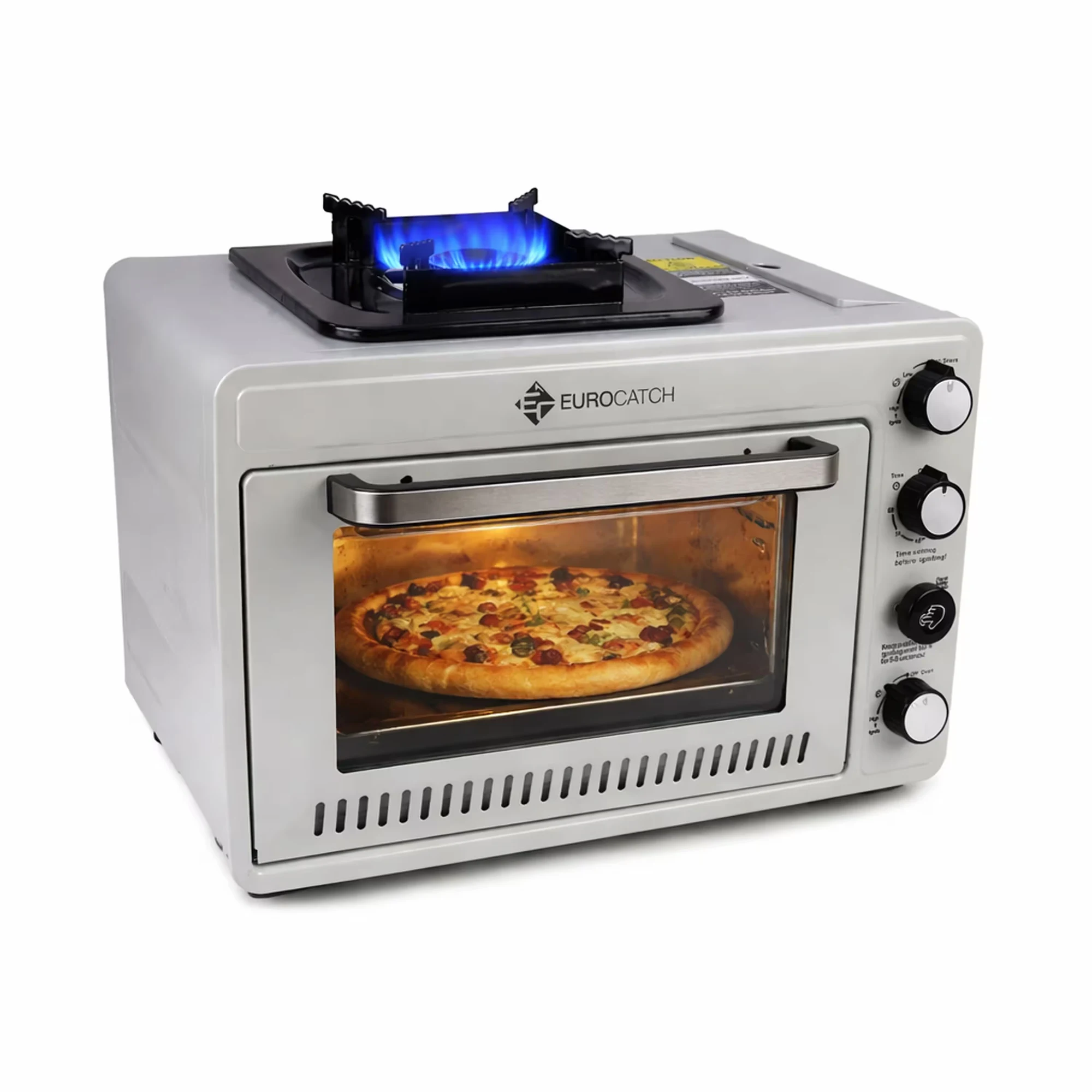 Camping Gas Oven and Burner, complete product view