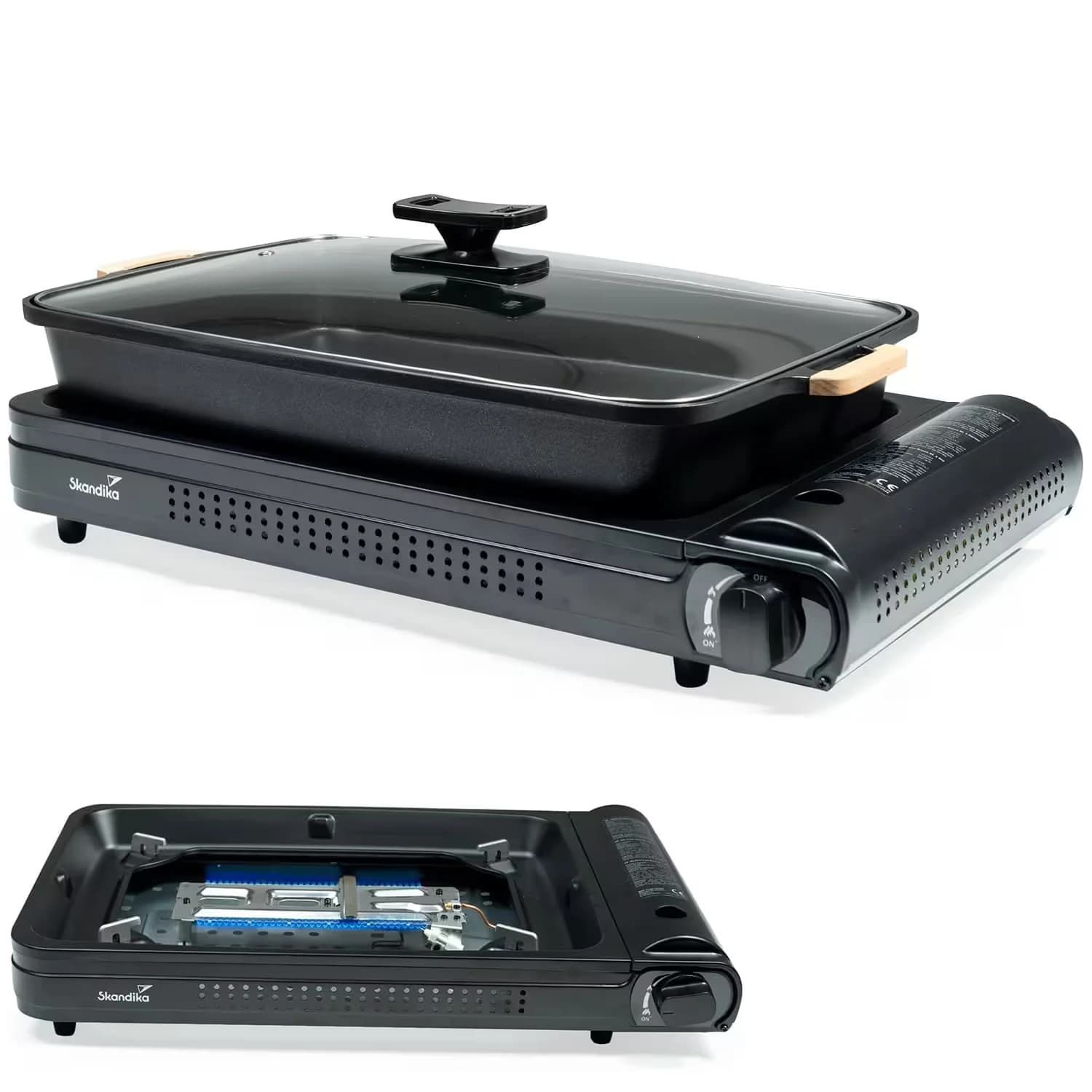 Camping Gas Stove and Pan Set, complete product view